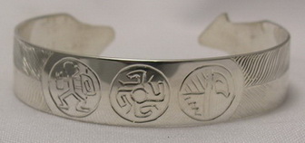 Cherokee Bracelets silver gold cuff custom warrior journey spiral of life