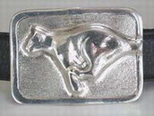cougar belt buckle wax carving for Jewelry mold