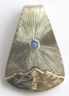 Mountain Themed Pendants gold silver custom