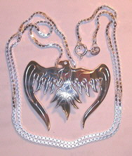 Bird-Feather Pendants - PenSt8 Pheonix pendant in silver