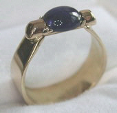 Non-Native Rings Stones - NNrcSt3 - Star Sapphire set in bar