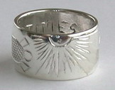 4DS30a - 1/2" wide- sun burst, spiral of life ,dolphin and turtle