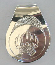 Silver Pendants - Pen17 - Teardrop Grizzly paw