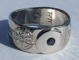 Non-Native Rings Stones - NNrcSt17 - Celtic Cross with 3mm blue sapphire