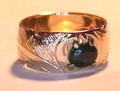 feather bloodstone ring