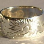 4-Direction Silver Rings - 4DS24e Wolf, Feather, Spiral of Life, Mountains and Sun burst